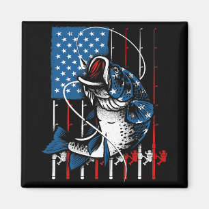 Aimant Pêche Cool Pour Hommes Femmes Drapeau Américain Us