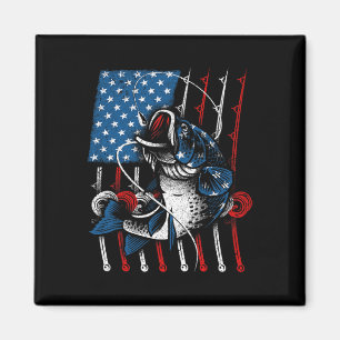 Aimant Pêche Cool Pour Hommes Femmes Drapeau Américain Us