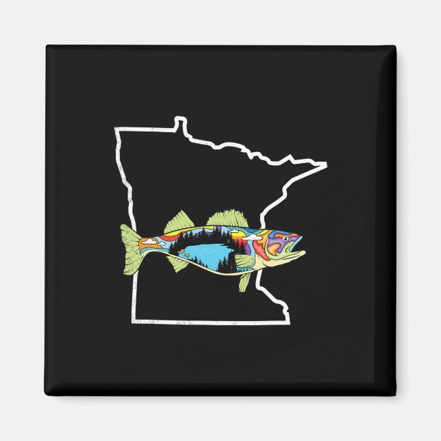 Aimant Pêche de doré du Minnesota Pêcheur en eau douce Do (Devant)