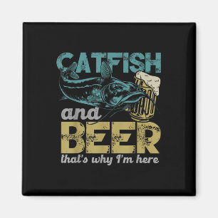 Aimant Pêche de poisson-chat Poisson-chat & Bière C'est p