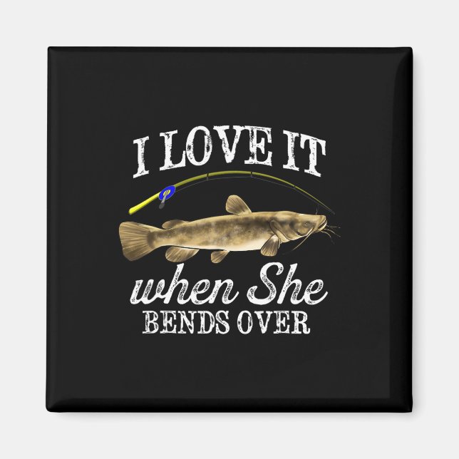 Aimant Pêche drôle de poisson-chat à tête plate Poisson d (Devant)