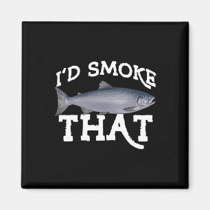 Aimant Pêche drôle de saumon Coho eau salée eau douce Ang