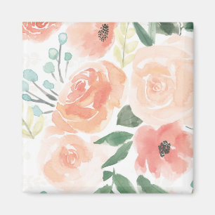 Aimant Pêche en pastel de floraison du plaisir  
