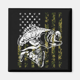 Aimant Pêche, Poisson de drapeau américain camouflé, B Po