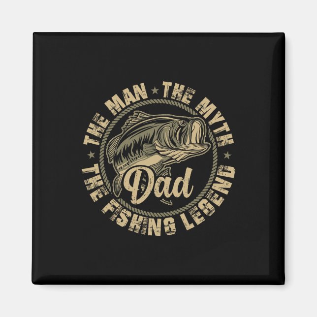 Aimant Pêche pour papa, cadeau de pêche pour la fête des  (Devant)