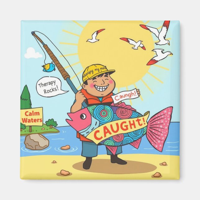 Aimant Pêcher des Souvenirs (Devant)