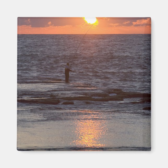 Aimant Pêcheur à Byblos au coucher du soleil, Liban (Devant)
