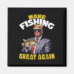 Aimant Pêcheur Pour Trump 2024 Pêche À La Truite, Poisson