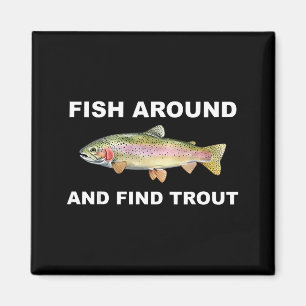 Aimant Pêchez Autour Et Trouvez Un Tee-Shirt De Pêche Drô