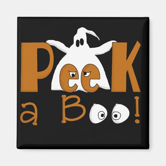 Aimant Peek A Boo Halloween T-shirts et cadeaux (Devant)