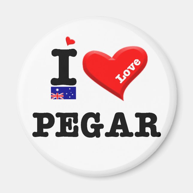 Aimant PEGAR - I Love (Devant)