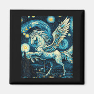 Aimant Pegasus Sous Starry Night Sky Art Graphisme Christ