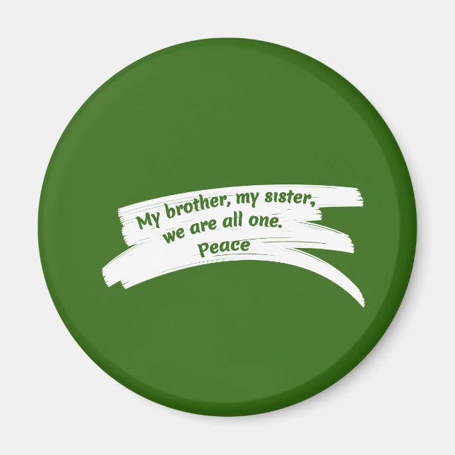 Aimant Peindre un trait effacer le message de paix (Devant)