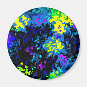 Aimant Peinture cristallisée - Couleurs Cool
