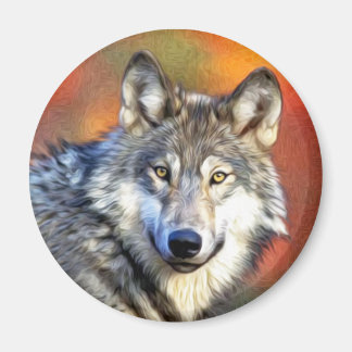 Aimant Peinture d'art Wolf