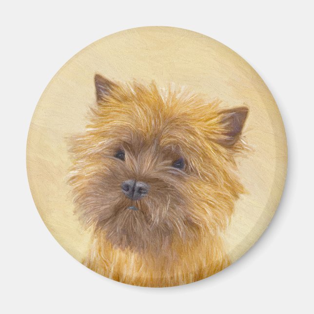 Aimant Peinture de Cairn Terrier - Cute Original Chien Ar (Devant)