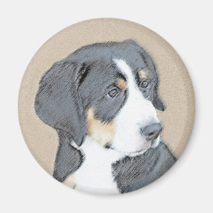 Aimant Peinture de Chien de Montagne bernois - Art origin