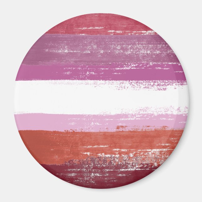 Aimant Peinture de fierté lesbienne (Devant)