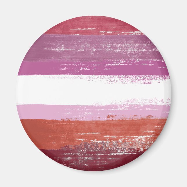 Aimant Peinture de fierté lesbienne (Devant)