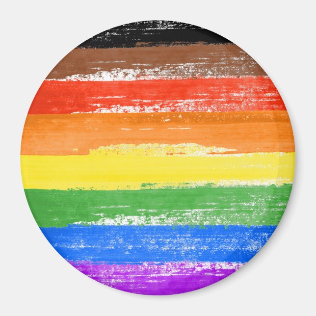 Aimant Peinture de fierté LGBTQIA+ (Devant)