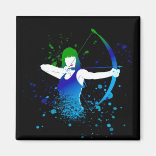 Aimant Peinture de l'archer femelle