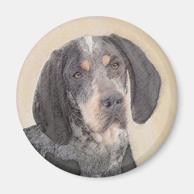 Aimant Peinture de linge bluetick - mignon chien original (Devant)