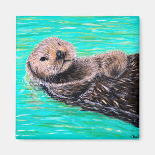 Aimant Peinture de loutre de mer