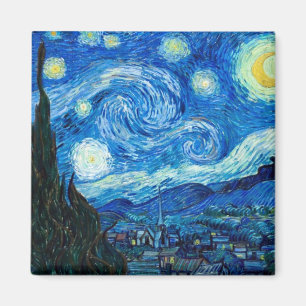Aimant Peinture de nuit étoilée par le peintre Vincent