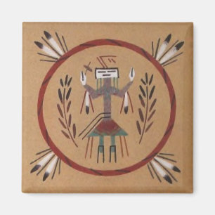 Aimant Peinture de sable Tribal amérindien