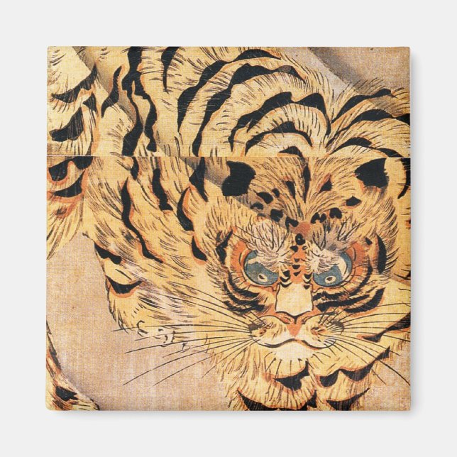 Aimant Peinture de tigre (Devant)