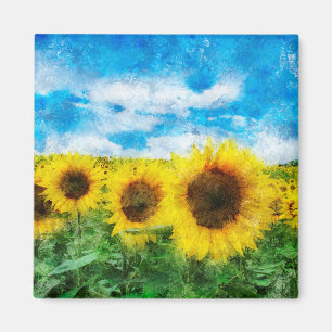Aimant Peinture de tournesols