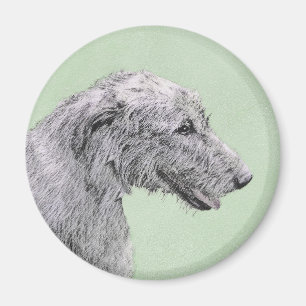 Aimant Peinture de Wolfhound irlandais - Joli art origina