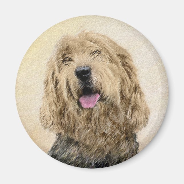 Aimant Peinture d'Otterhound - Joli art original de chien (Devant)