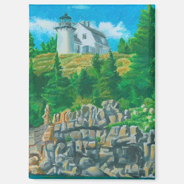 Aimant Peinture du phare de Bear Island (Recto)