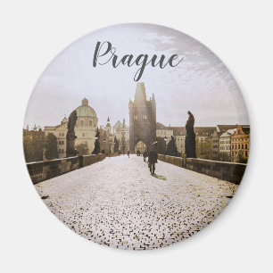 Aimant Peinture du pont Charles à Prague au lever du sole