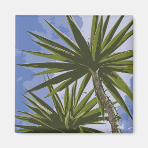 Aimant Peinture Effet Photo de Feuilles de Palmier Yucca