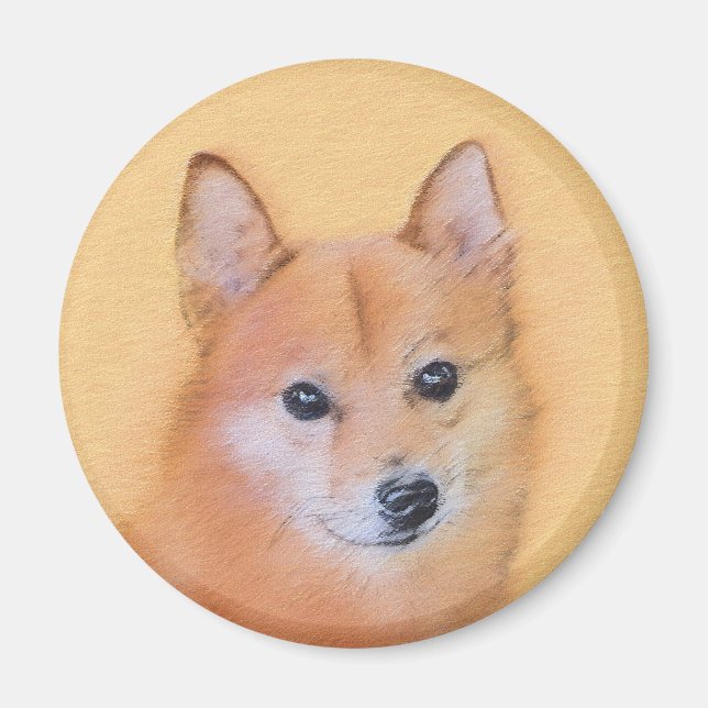 Aimant Peinture finlandaise Spitz - Jote Original Chien A (Devant)
