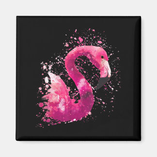 Aimant Peinture | Flamant rose Rose Aquarelle Peinture Ca
