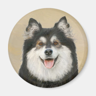 Aimant Peinture Lapphund Finlandaise - Joli art original 