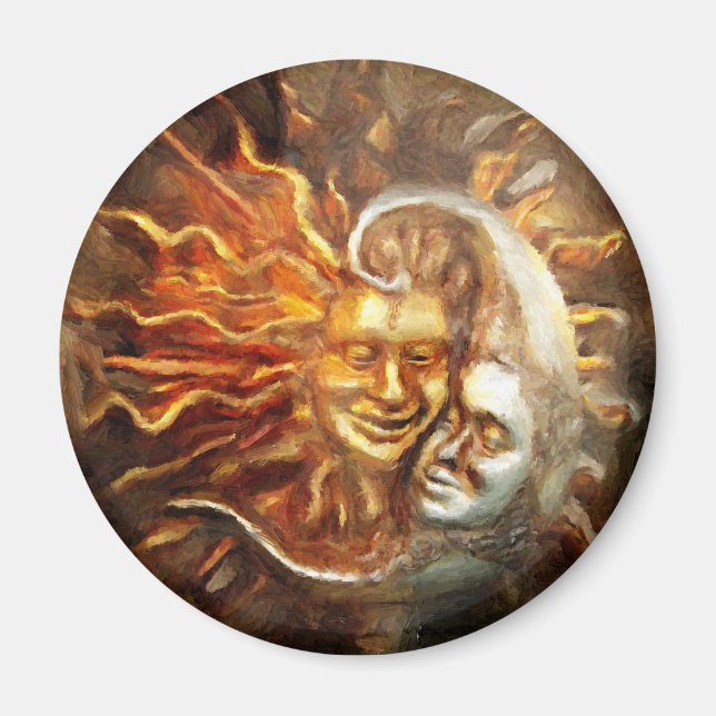 Aimant Peinture : Lunar Loves Solar (Devant)
