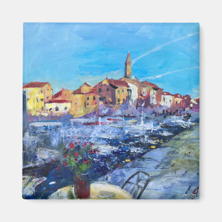 Aimant Peinture moderne été Rovinj en Croatie