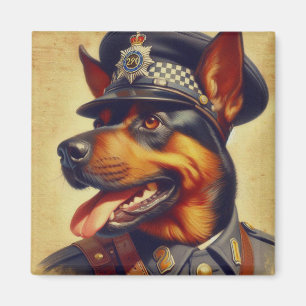 Aimant Peinture par Rottweiler rétro