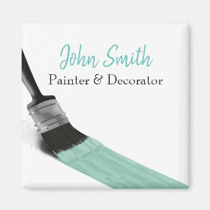 Aimant Peinture Peintre Service Société Brush Pastel Mint