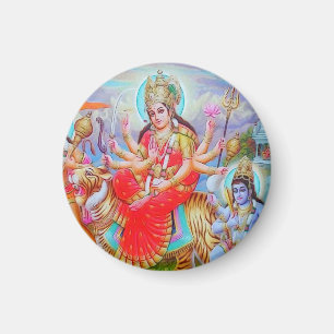 Aimant Peinture rayonnante de Durga Ji de déesse