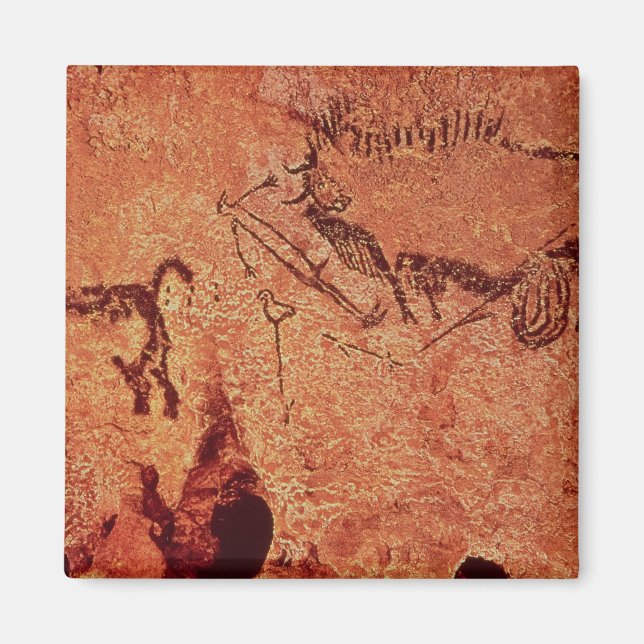 Aimant Peinture rocheuse d'une scène de chasse, c.17000 a (Devant)