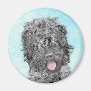 Aimant Peinture russe Terrier noir - Chien original migno
