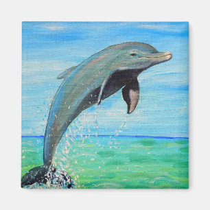 Aimant Peinture sur dauphin