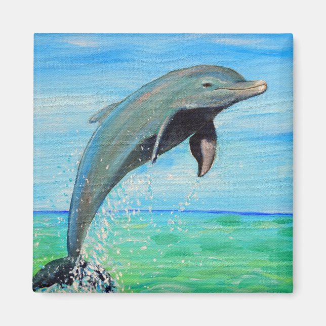 Aimant Peinture sur dauphin (Devant)