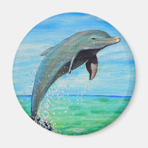 Aimant Peinture sur dauphin