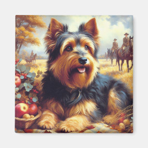 Aimant Peinture vintage australienne Terrier